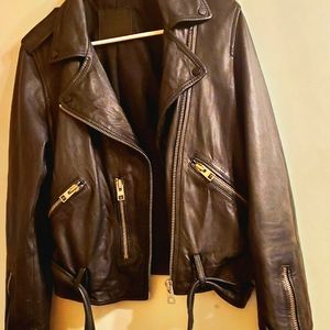 Allsaints Balfrin leather jacket US size 8.